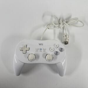 Nintendo Wii Classic Controller Pro – White RVL-005(02) OEM Genuine